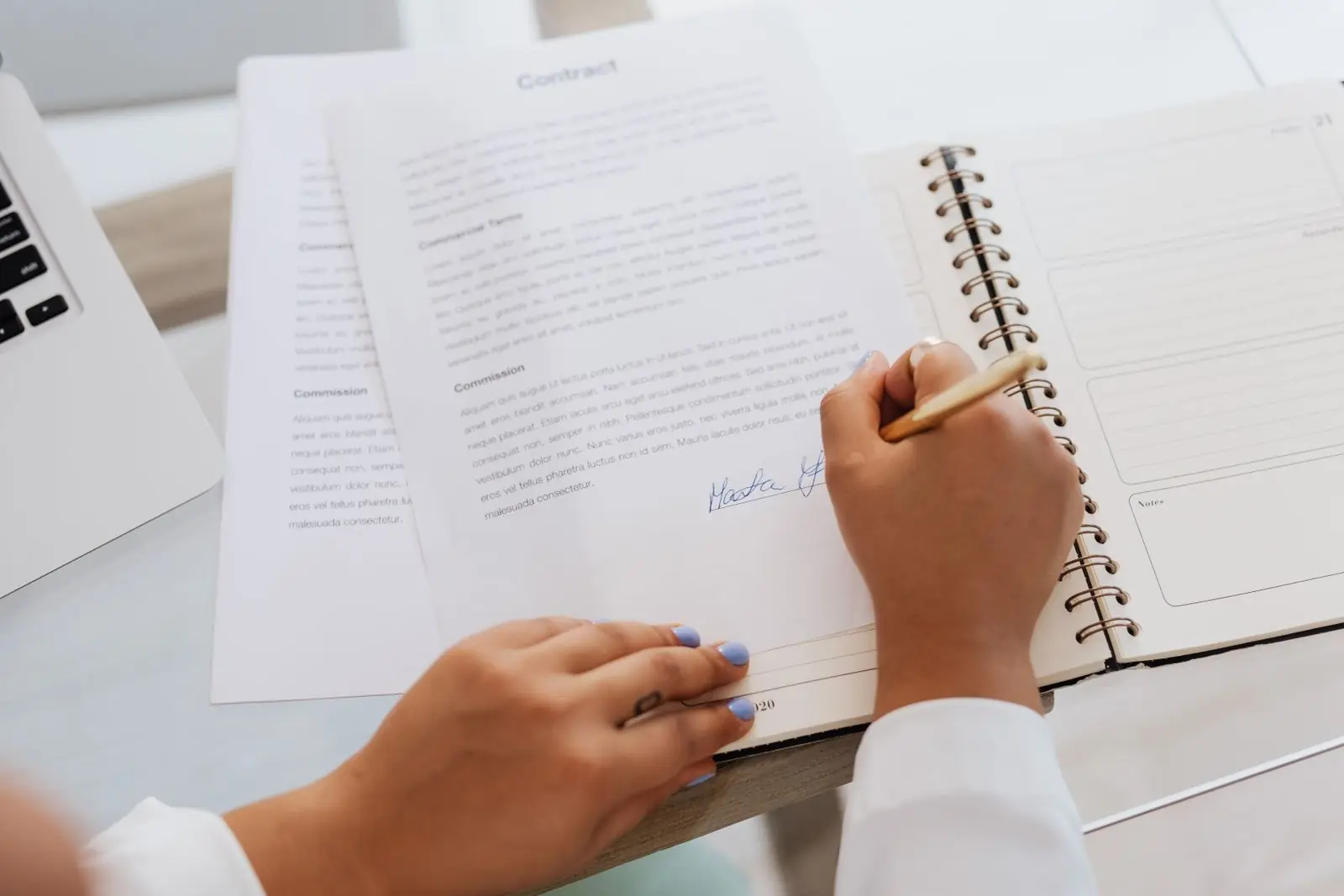 Signing documents